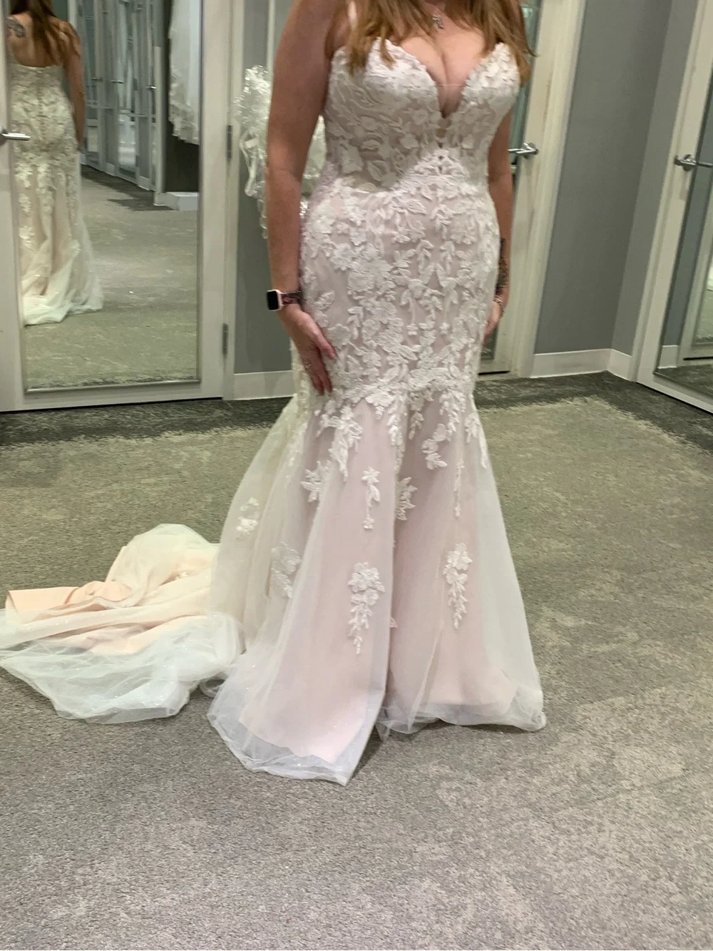 Oleg Cassini CWG912 Strapless Mermaid Bridal Gown